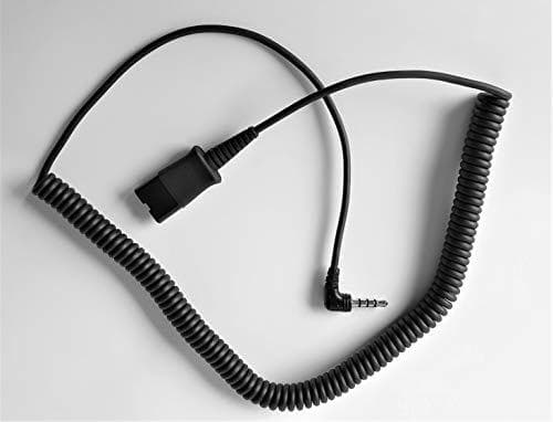 Snom ACPJ 3,5 mm adapterkabel för att ansluta A100M och A100D headset till DECT-lur M25/M65/M85 eller annan telefon/smarttelefon/dator med 3,5 mm utta