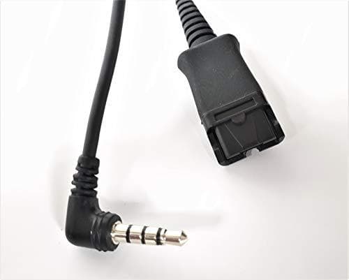 Snom ACPJ 3,5 mm adapterkabel för att ansluta A100M och A100D headset till DECT-lur M25/M65/M85 eller annan telefon/smarttelefon/dator med 3,5 mm utta