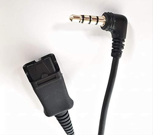 Snom ACPJ 3,5 mm adapterkabel för att ansluta A100M och A100D headset till DECT-lur M25/M65/M85 eller annan telefon/smarttelefon/dator med 3,5 mm utta