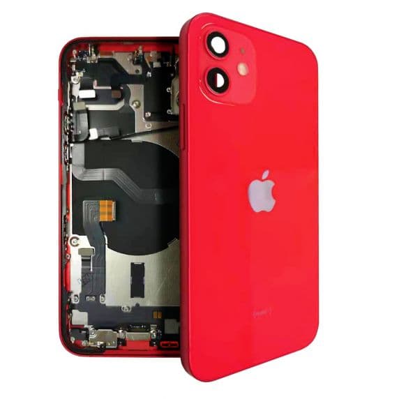iPhone 12 Komplett Baksida med Ram – Röd