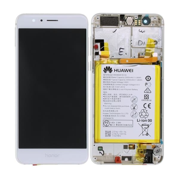 Huawei Honor 8 Skärm + LCD och Batteri Original - Vit