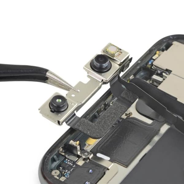 Frontkamera - Apple iPhone 13 - Främre Ersättningslins - Svart - Vikt 15g