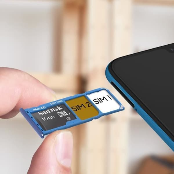 Ersättningsfack för SIM-kort för Samsung Galaxy A50 Blue