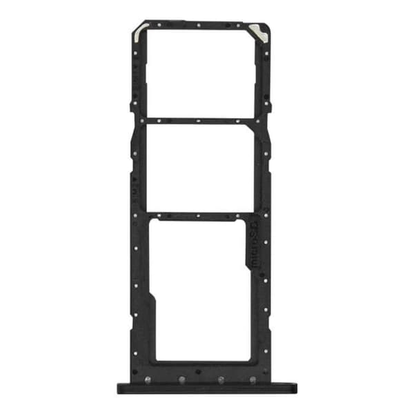 Ersättningsfack för SIM-kort - Samsung Galaxy A03s - Svart - Dual Nano SIM + Micro-SD