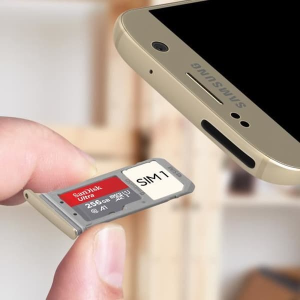 Ersättningsfack för SIM-kort - Samsung Galaxy S7 - Guld - Fack för nano SIM-kort och micro-SD-kort