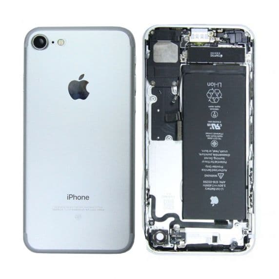 iPhone 7 Baksida med Komplett Ram med Batteri – Silver – Begagnad