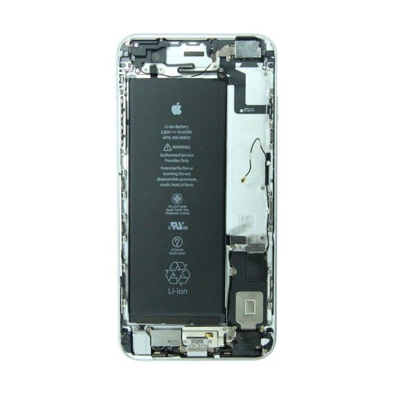 iPhone 6S Plus Baksida Begagnad – Komplett Ram & Batteri – Silver