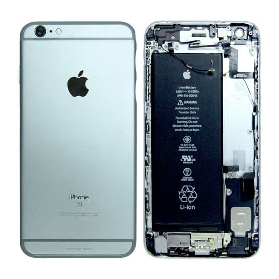 iPhone 6S Plus Baksida Begagnad – Komplett Ram & Batteri – Svart
