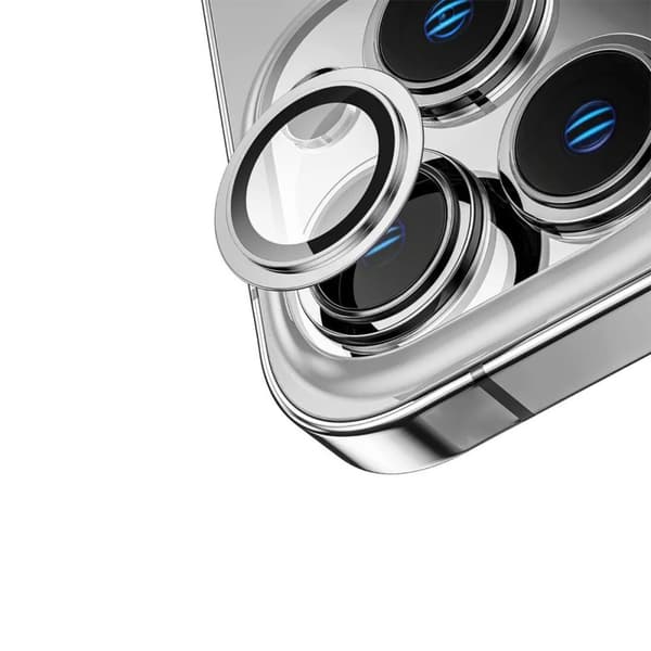iPhone 14 Pro Max Kameralins med Ram - Silver