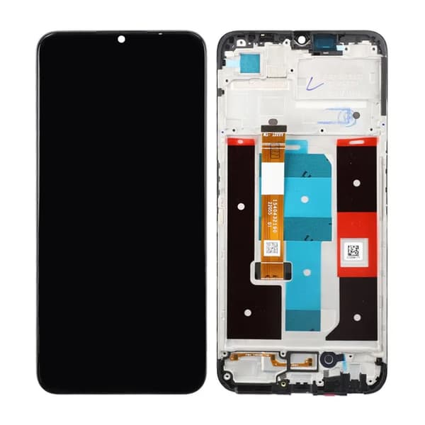 Realme C35 Skärm med LCD Display & Ram OEM - Svart
