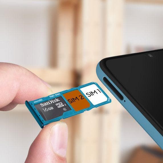 Samsung Galaxy A32 4G Simkortshållare - Blå