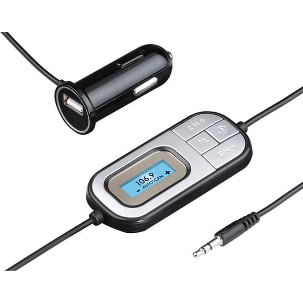 HAMA FM Sändare för Bil 12V Kopplas med 3,5mm