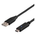 Miniatyrbild 2 av 3: DELTACO USB 2.0-kabel, 2m, Typ C - Typ A hane, PD profil 1, svart