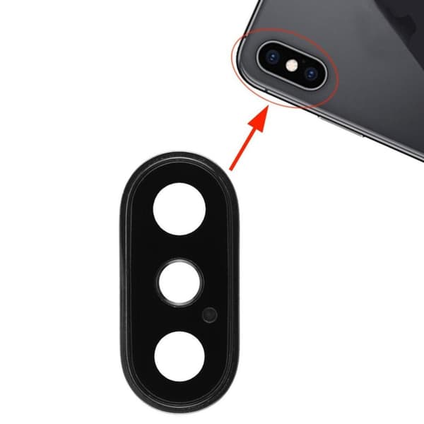 iPhone X Kameralins med Ram - Vit