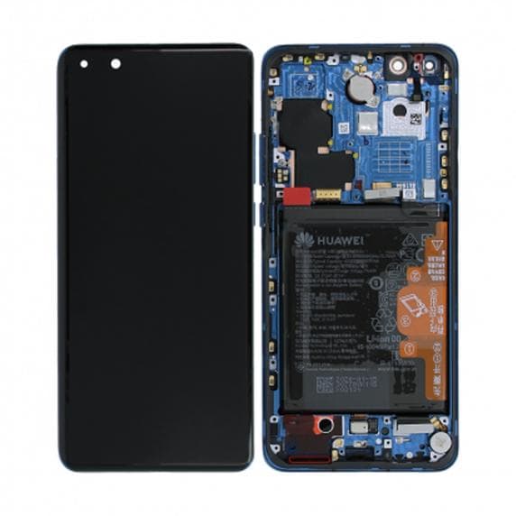 Huawei P40 Pro Skärm/Display med Batteri Original - Blå