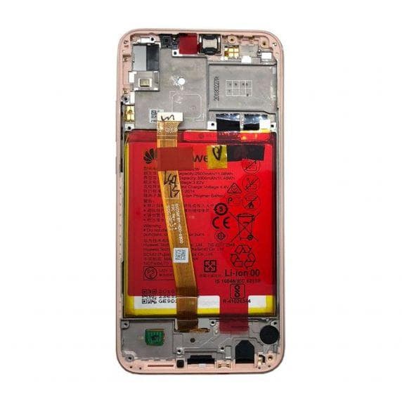 Huawei P20 Lite Skärm med LCD Display med Batteri Original - Rosa