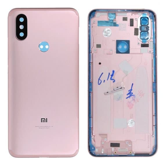 Xiaomi Mi A2 Baksida med komplett ram och kameraglas – Roséguld