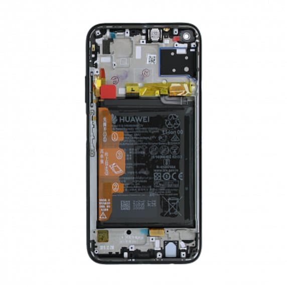 Huawei P40 Lite (2020) Original Skärm Display Glas med Batteri – Svart