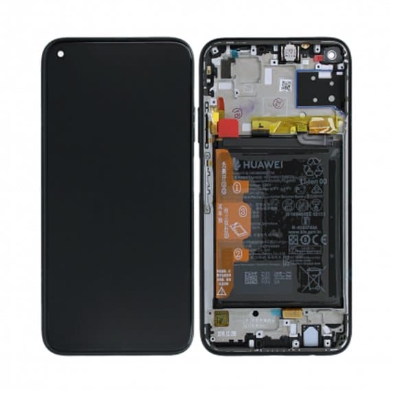 Huawei P40 Lite (2020) Original Skärm Display Glas med Batteri – Svart