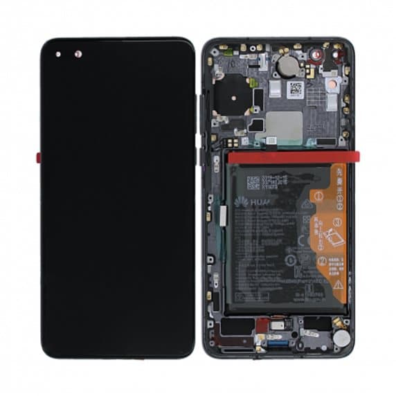 Huawei P40 Original Skärm Display Glas med Batteri – Svart