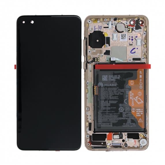Huawei P40 Original OLED-skärm med Batteri – Guld