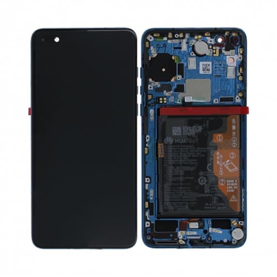 Huawei P40 Original Skärm Glas OLED med Batteri – Blå