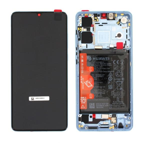 Huawei P30 Skärm (2021) med Display Glas och Batteri Original – Breathing Crystal