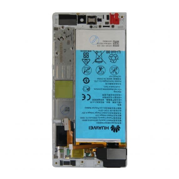 Huawei P8 Skärm LCD Display Glas med Batteri Original – Vit