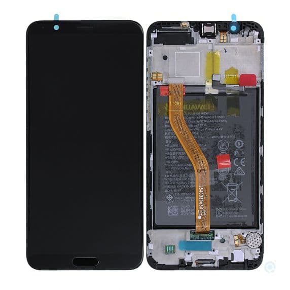Huawei Honor View 10 Original Skärm LCD Display med Batteri – Svart