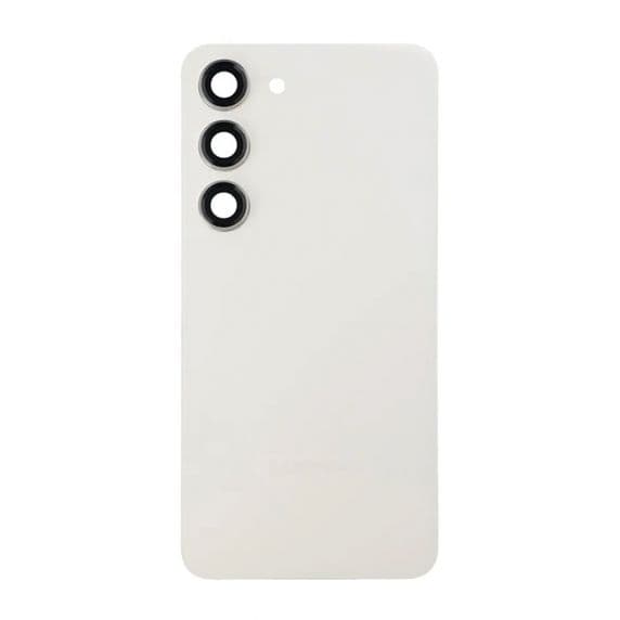 Samsung Galaxy S23 Baksida med tejp och kameraglas – Vit