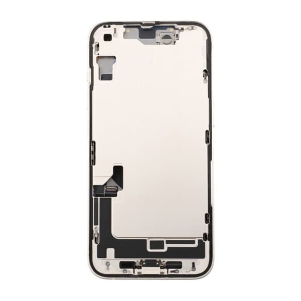 iPhone 14 Baksida med Komplett Ram - Vit