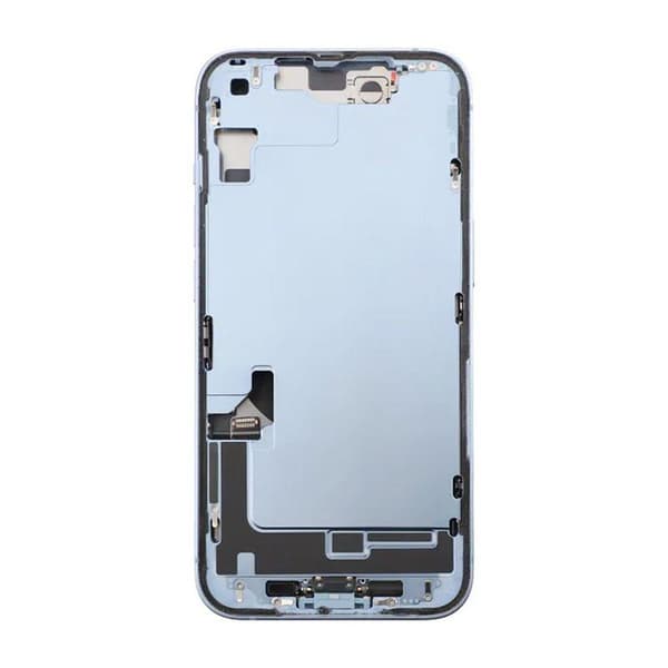 iPhone 14 Baksida med Komplett Ram - Blå