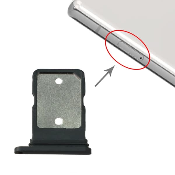 Google Pixel 5A Simkortshållare - Svart