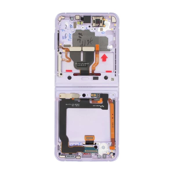 Samsung Galaxy Z Flip 3 5G 2021 Skärm med LCD Display Original - Lavendel/Lila