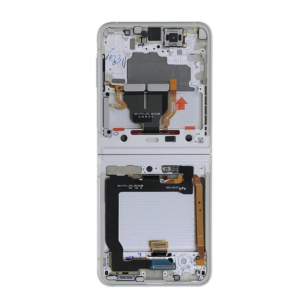 Samsung Galaxy Z Flip 3 5G 2021 (F711) Skärm med LCD Display Original - Kräm