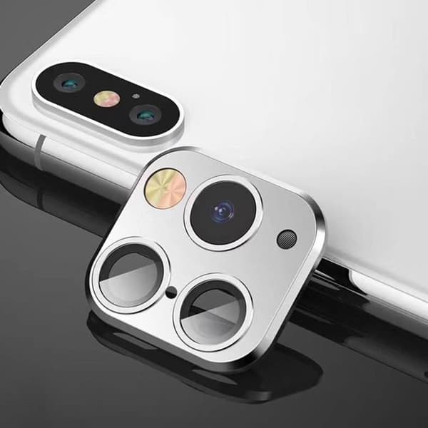 Faux Apparat Kamera - AVIZAR - iPhone 11 Pro - Glas Linse - Ridgeskydd - Vit