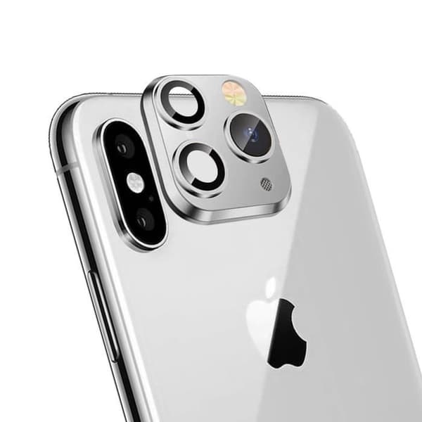 Faux Apparat Kamera - AVIZAR - iPhone 11 Pro - Glas Linse - Ridgeskydd - Vit