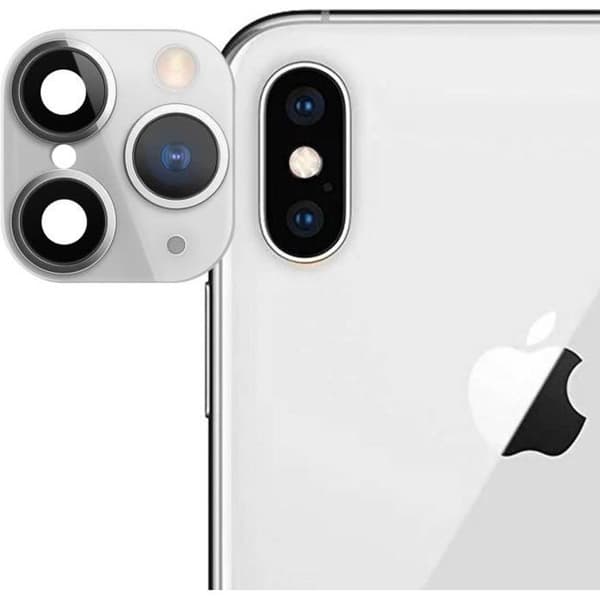 Faux Apparat Kamera - AVIZAR - iPhone 11 Pro - Glas Linse - Ridgeskydd - Vit