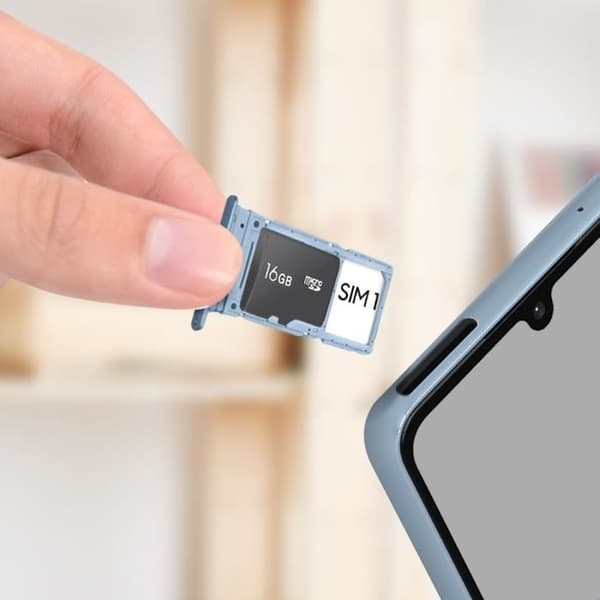 Ersättningsfack för SIM-kort - Samsung Galaxy A33 5G - Blå - Nano SIM och Micro-SD