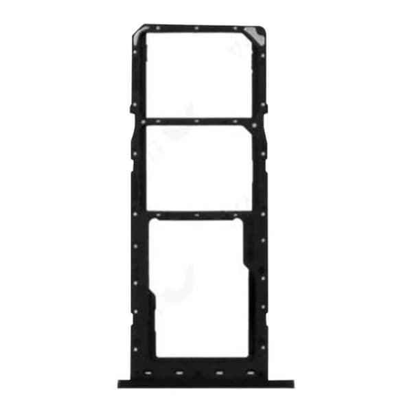 Ersättningsfack för SIM-kort - Samsung Galaxy A03 - Svart - Dual Nano SIM + Micro-SD