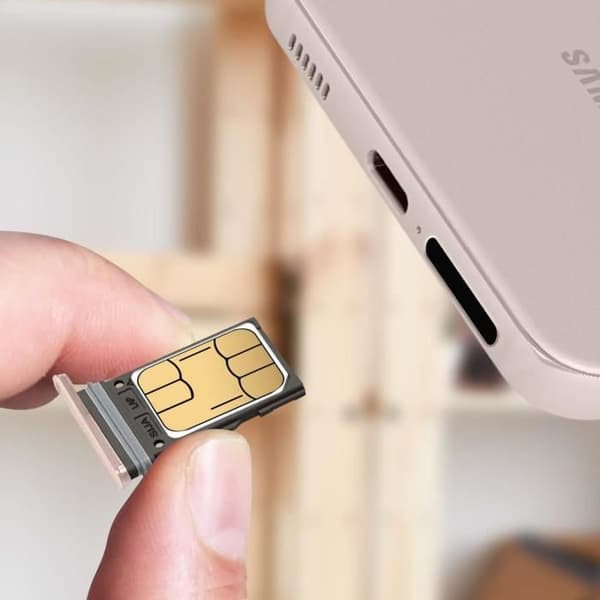 Ersättningsfack för SIM-kort - Samsung Galaxy S22 Plus - Rosa - Dual Nano SIM