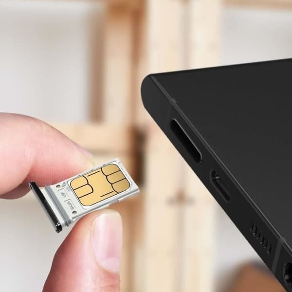 Ersättningsfack för SIM-kort - Samsung Galaxy S22 Ultra - Svart - 2 Nano SIM-kortplatser - CE och RoHS