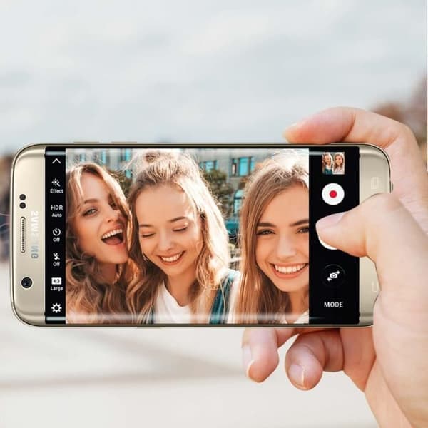 Samsung S7 och S7 Edge främre kamera - främre ersättnings integrerad kabel - Svart - 6 g