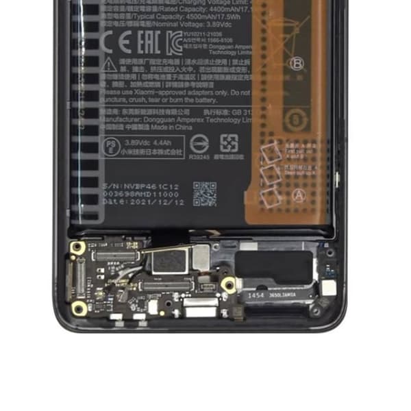 Xiaomi 12 USB-C laddningskontakt - Svart - Vikt: 15 g - Kompatibel