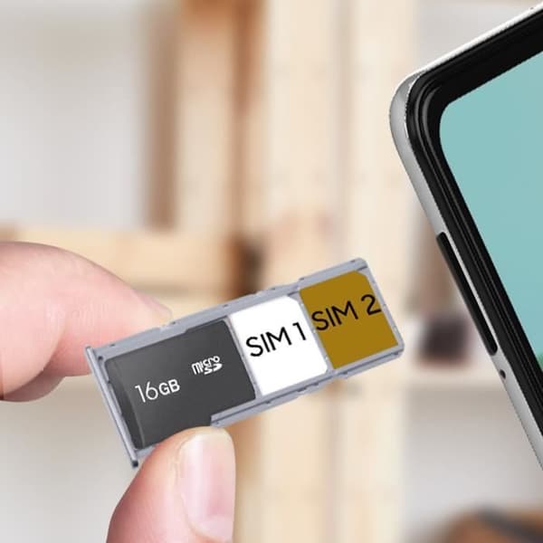 Ersättningsfack för SIM-kort för Samsung Galaxy A71 - Silver - Dual Nano SIM + Micro-SD