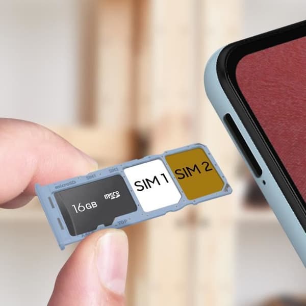 Ersättningsfack för SIM-kort för Samsung Galaxy A13 4G - Blå - Dual Nano SIM + Micro-SD