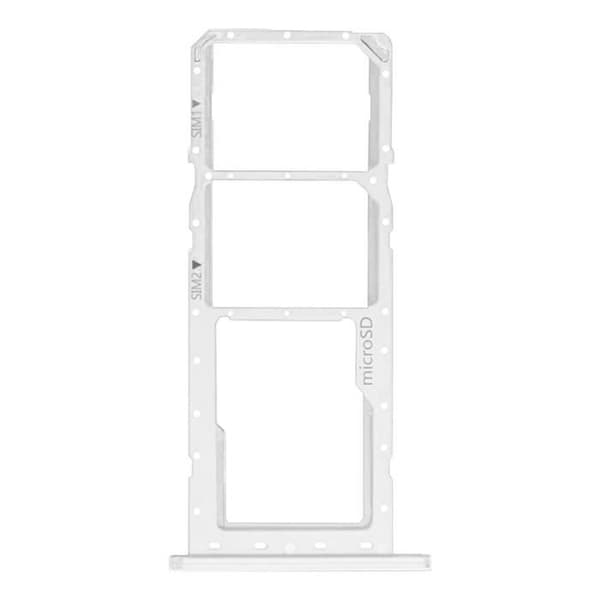 Ersättningsfack för SIM-kort - Samsung Galaxy A03s - Vit - Dual Nano SIM + Micro-SD
