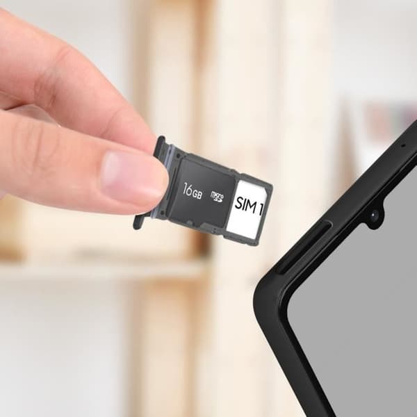 Ersättningsfack för SIM-kort - Samsung Galaxy A33 5G - Svart - Nano SIM och Micro-SD Slot
