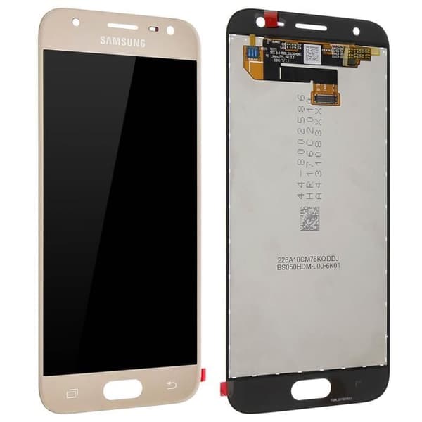 Galaxy J3 2017 LCD-skärm Touch Glass - Original Samsung Gold Screen Unit