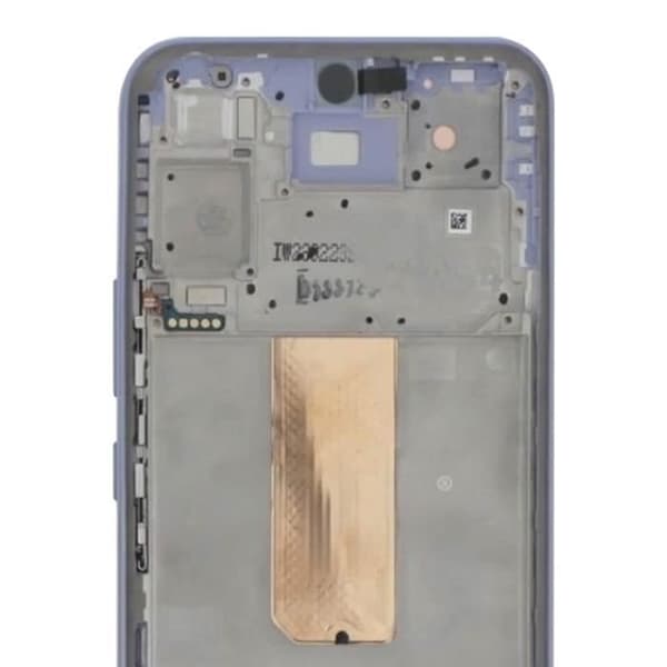 Officiell komplett skärm för Samsung A54 5G Touch Glass och lavendelchassi